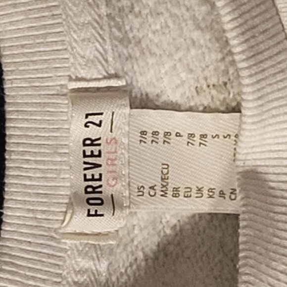 Girl's Forever 21 gingerbread white sweater Size 7/8 - Picture 2 of 3